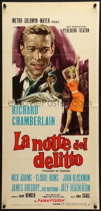 6p549 TWILIGHT OF HONOR Italian locandina 1964 Richard Chamberlain, Nick Adams, Ciriello art!