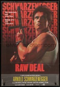 6p088 RAW DEAL Lebanese 1986 Arnold Schwarzenegger w/ wild hair style not seen in the film!