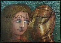 6p978 RING & THE ROSE Polish 27x37 1986 Jerzy Gruza, Jerzy Czerniawski art of knight & woman!