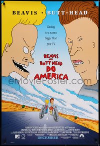 6r088 BEAVIS & BUTT-HEAD DO AMERICA int'l advance 1sh 1996 Mike Judge MTV delinquent cartoon!