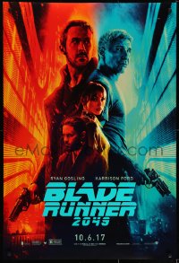 6r113 BLADE RUNNER 2049 teaser DS 1sh 2017 great montage image with Harrison Ford & Ryan Gosling!