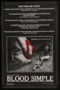 6r116 BLOOD SIMPLE 24x37 1sh 1985 Joel & Ethan Coen, Frances McDormand, cool film noir gun image!