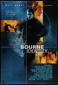 6r127 BOURNE IDENTITY DS 1sh 2002 cool image of Matt Damon as the perfect weapon, unrated!