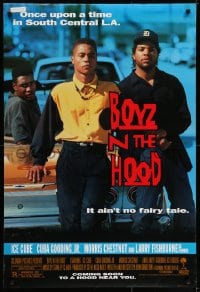 6r130 BOYZ N THE HOOD advance DS 1sh 1991 Cuba Gooding Jr., Ice Cube, directed by John Singleton!