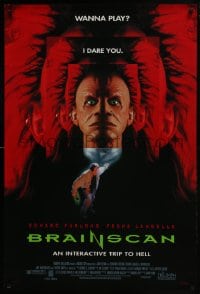 6r133 BRAINSCAN DS 1sh 1994 Edward Furlong, Frank Langella, wild horror image!