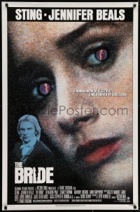 6r136 BRIDE 1sh 1985 Sting, super close-up Jennifer Beals, a madman and the woman he created!