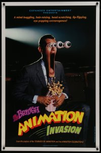 6r142 BRITISH ANIMATION INVASION 1sh 1991 wacky image from eye-popping extravaganza!