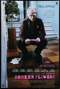 6r143 BROKEN FLOWERS DS 1sh 2005 Jim Jarmusch, Bill Murray reads a letter while squatting!