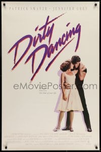 6r254 DIRTY DANCING 1sh 1987 great classic image of Patrick Swayze & Jennifer Grey dancing!