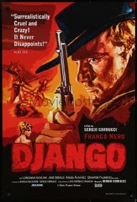 6r256 DJANGO 1sh R2012 Sergio Corbucci, really cool super close art of Franco Nero with gun!