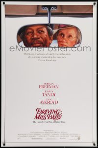 6r262 DRIVING MISS DAISY 1sh 1989 art of Morgan Freeman & Jessica Tandy, Bruce Beresford directed!