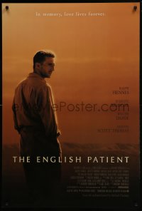 6r283 ENGLISH PATIENT DS 1sh 1997 Ralph Fiennes, in memory, love lives forever, Best Picture Winner!