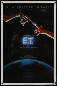 6r268 E.T. THE EXTRA TERRESTRIAL 1sh 1983 Drew Barrymore, Spielberg, Alvin art, continuous release!