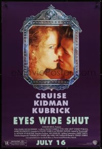 6r291 EYES WIDE SHUT advance DS 1sh 1999 Kubrick, Tom Cruise & Nicole Kidman reflected in mirror!