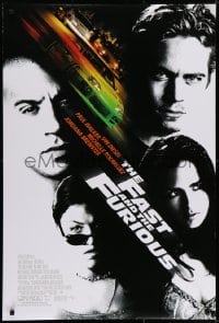 6r300 FAST & THE FURIOUS DS 1sh 2001 Vin Diesel, Paul Walker, Jordana Brewster!