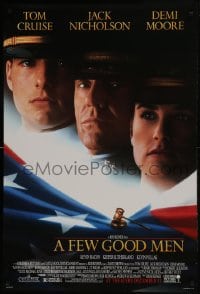 6r307 FEW GOOD MEN advance DS 1sh 1992 best close up of Tom Cruise, Jack Nicholson & Demi Moore!