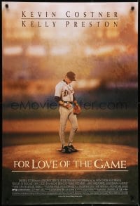 6r318 FOR LOVE OF THE GAME DS 1sh 1999 Sam Raimi, great image of baseball pitcher Kevin Costner!