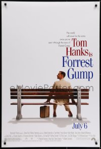 6r320 FORREST GUMP advance DS 1sh 1994 Tom Hanks sits on bench, Robert Zemeckis classic!