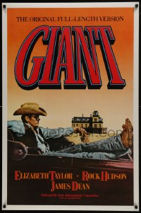 6r341 GIANT 1sh R1983 James Dean, Elizabeth Taylor, Rock Hudson, George Stevens!