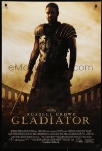 6r346 GLADIATOR DS 1sh 2000 Ridley Scott, cool image of Russell Crowe in the Coliseum!