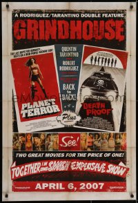 6r373 GRINDHOUSE advance DS 1sh 2007 Rodriguez & Quentin Tarantino, Planet Terror & Death Proof!