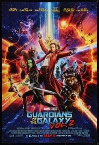 6r375 GUARDIANS OF THE GALAXY VOL. 2 advance DS 1sh 2017 Chris Pratt, Saldana, Rooker, cast image!