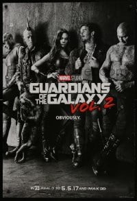 6r376 GUARDIANS OF THE GALAXY VOL. 2 teaser DS 1sh 2017 Chris Pratt, Saldana, Rooker, cast image!