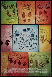 6r409 HOLLYWOOD ENDING DS 1sh 2002 Woody Allen, concrete shoe & hand imprints of main cast!