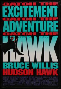 6r419 HUDSON HAWK DS 1sh 1991 Michael Lehmann directed, Bruce Willis as singing thief!