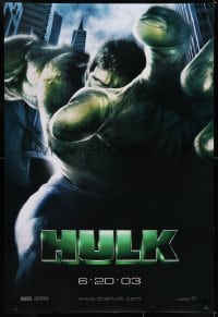 6r420 HULK teaser DS 1sh 2003 Ang Lee directed, Eric Bana as Bruce Banner, Marvel comics!