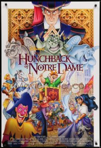 6r421 HUNCHBACK OF NOTRE DAME DS 1sh 1996 Walt Disney, Victor Hugo, art of cast on parade!