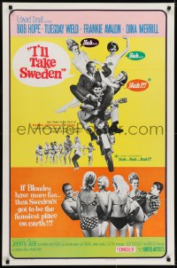 6r432 I'LL TAKE SWEDEN 1sh 1965 Bob Hope & Tuesday Weld in Scandinavia, lots of sexy bikini babes!