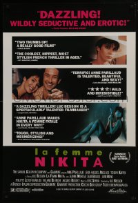 6r494 LA FEMME NIKITA 1sh 1991 Luc Besson, sexy Anne Parillaud w/pistol!