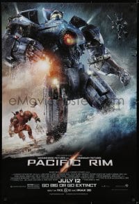 6r665 PACIFIC RIM advance DS 1sh 2013 Summer style, Guillermo del Toro directed sci-fi, CGI image!