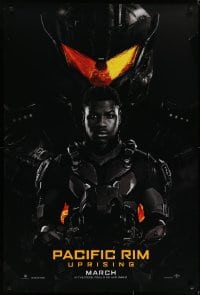 6r666 PACIFIC RIM: UPRISING teaser DS 1sh 2018 alien robot action sequel, great image of Boyega!