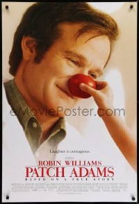 6r670 PATCH ADAMS DS 1sh 1998 doctor Robin Williams, Monica Potter, laughter is contagious!