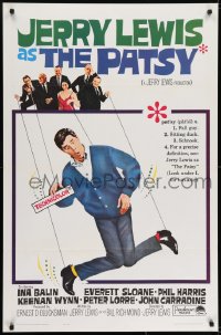 6r672 PATSY 1sh 1964 wacky image of Jerry Lewis hanging from strings like a puppet!