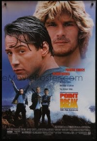 6r690 POINT BREAK DS 1sh 1991 Keanu Reeves, Patrick Swayze and gang in masks, robbery & surfing!