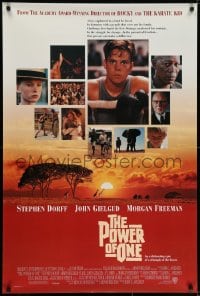 6r697 POWER OF ONE 1sh 1992 Stephen Dorff, Morgan Freeman, John Gielgud, John G. Avildsen!