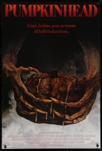 6r709 PUMPKINHEAD 1sh 1988 directed by Stan Winston, Lance Henriksen, creepy horror image!