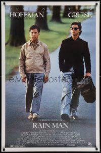 6r720 RAIN MAN 1sh 1988 Tom Cruise & autistic Dustin Hoffman, directed by Barry Levinson!