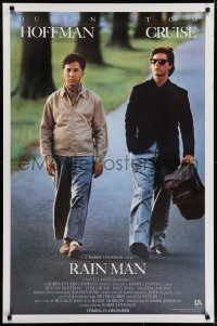 6r721 RAIN MAN advance 1sh 1988 Tom Cruise & autistic Dustin Hoffman, directed by Barry Levinson!