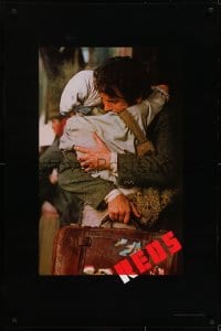 6r731 REDS 1sh 1981 image of star/director Warren Beatty as John Reed & Diane Keaton in Russia!