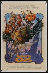 6r744 RETURN TO OZ 1sh 1985 Walt Disney, cool Drew Struzan art of very young Fairuza Balk!