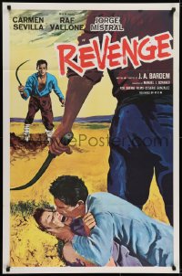 6r745 REVENGE 1sh R1960s artwork of Raf Vallone & Carmen Sevilla, La Veganza!