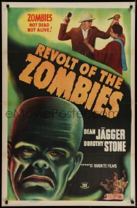 6r748 REVOLT OF THE ZOMBIES style A 1sh R1947 cool artwork, they're not dead and they're not alive!