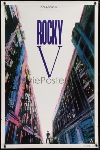 6r757 ROCKY V advance DS 1sh 1990 Fall style, Sylvester Stallone, John G. Avildsen boxing sequel!