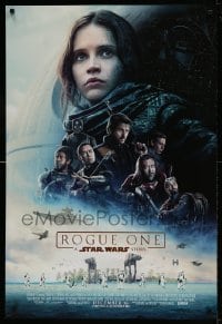 6r758 ROGUE ONE advance DS 1sh 2016 A Star Wars Story, Felicity Jones, top cast montage, Death Star!