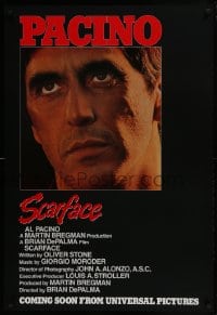 6r780 SCARFACE advance 1sh 1983 Al Pacino as Tony Montana, Brian De Palma, Oliver Stone!