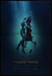 6r792 SHAPE OF WATER advance DS 1sh 2017 del Toro, image of Hawkins & Jones as the Amphibian Man!